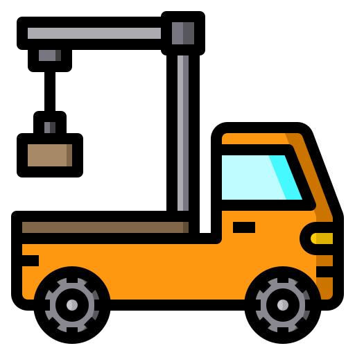 camion gru Catkuro Lineal Color icona
