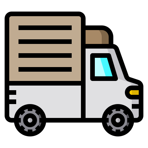 Delivery truck Catkuro Lineal Color icon