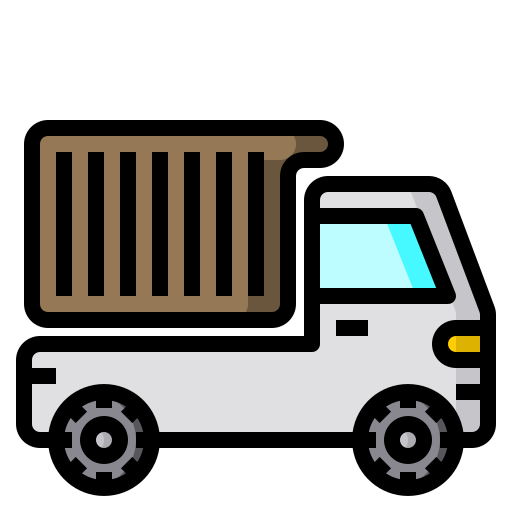 Dump truck Catkuro Lineal Color icon