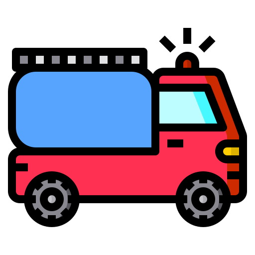 Fire truck Catkuro Lineal Color icon