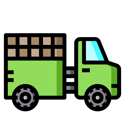 pick-up vrachtwagen Catkuro Lineal Color icoon