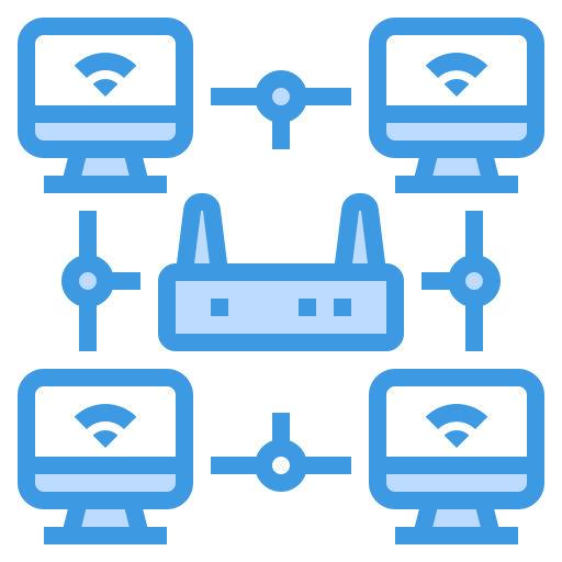 Network itim2101 Blue icon