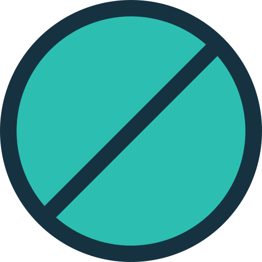 prohibido Generic Outline Color icono