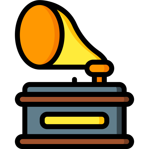 gramofon Basic Miscellany Lineal Color ikona