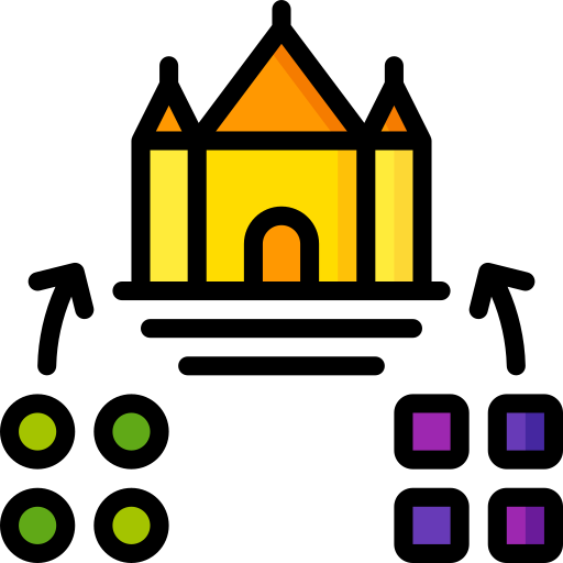 zamek Basic Miscellany Lineal Color ikona