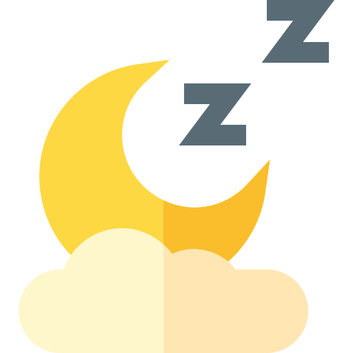 dormido Basic Straight Flat icono