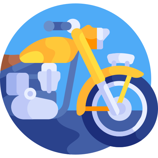 Motorbike Detailed Flat Circular Flat icon