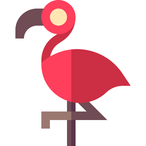 flamingo Basic Straight Flat Ícone