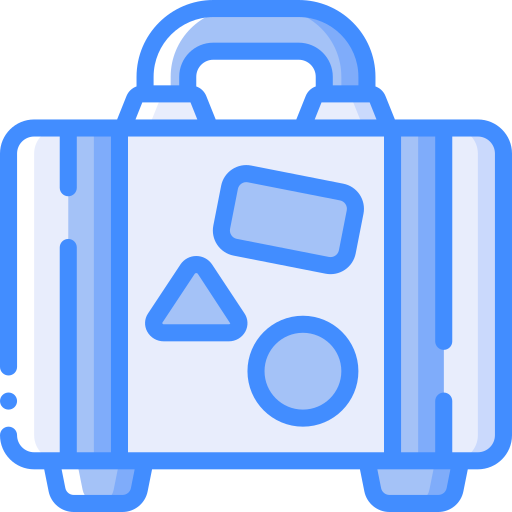 Suitcase Basic Miscellany Blue icon