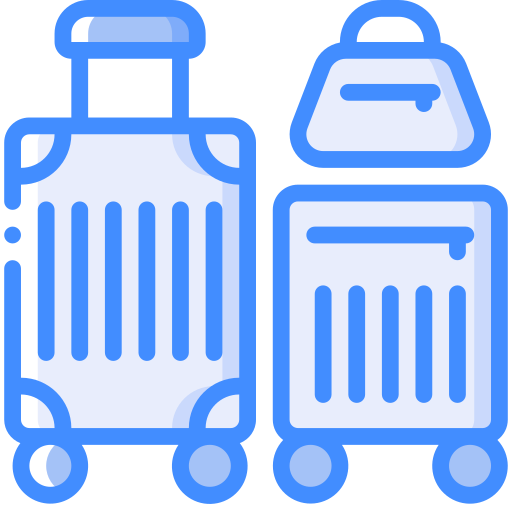 Suitcases Basic Miscellany Blue icon