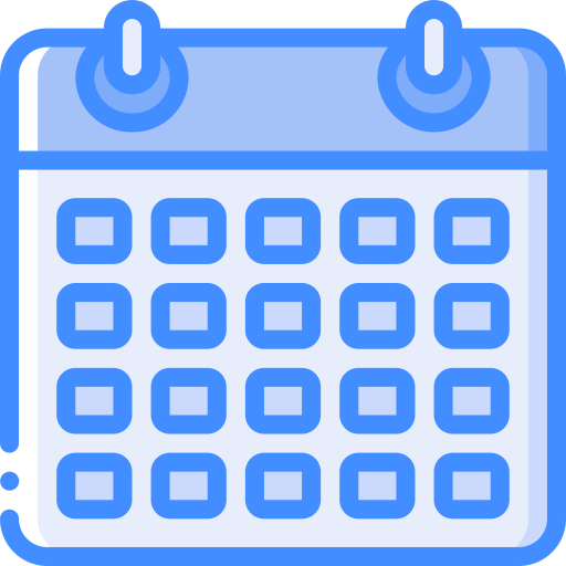 Calendar Basic Miscellany Blue icon
