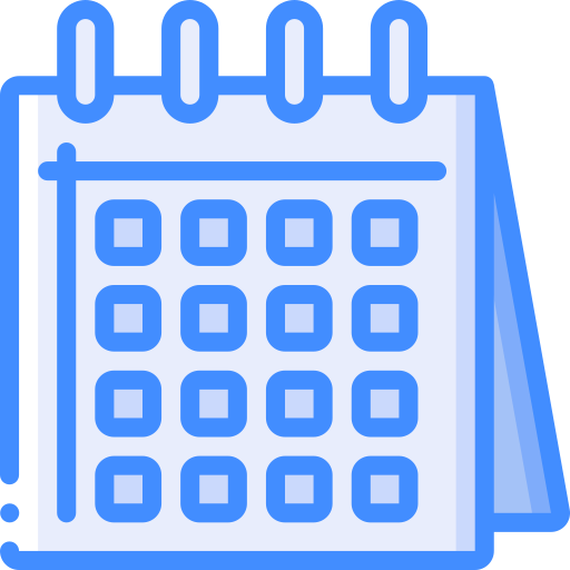 calendario Basic Miscellany Blue icona