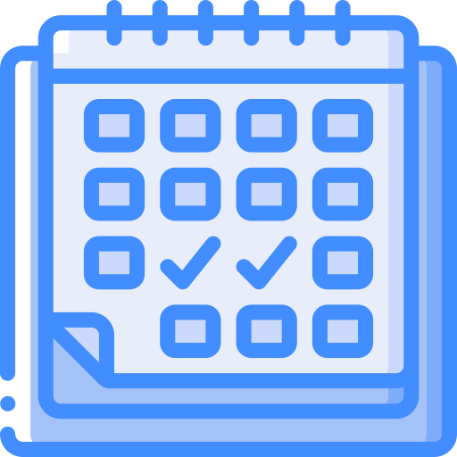 calendario Basic Miscellany Blue icono