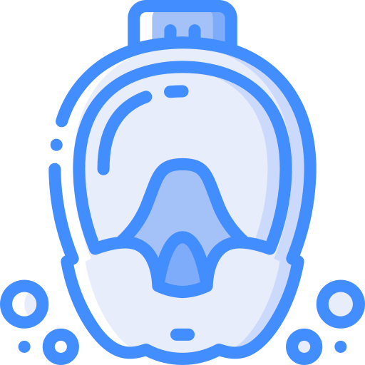Face mask Basic Miscellany Blue icon