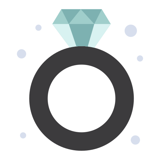 anillo de diamantes Flatart Icons Flat icono