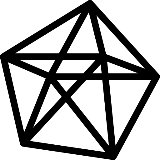 Dodecahedron Pixel Perfect Lineal icon