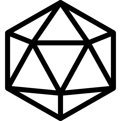 Icosahedron Pixel Perfect Lineal icon