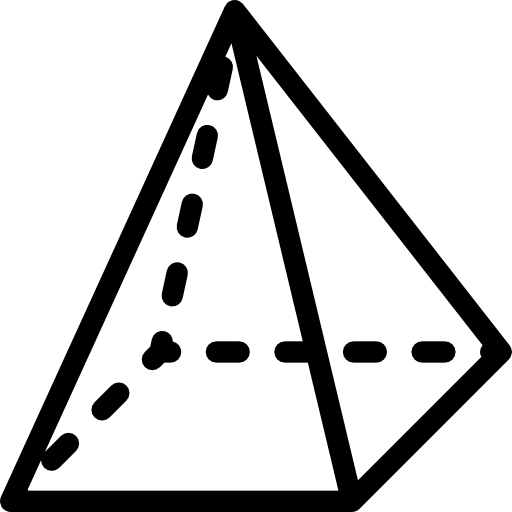 piramide Pixel Perfect Lineal icona