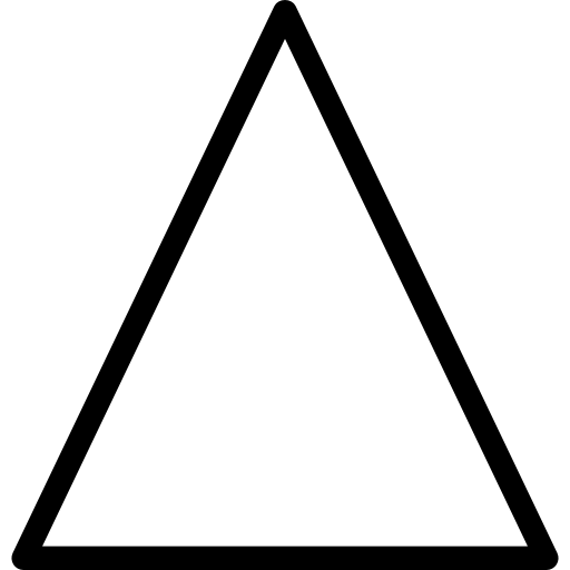 triángulo Pixel Perfect Lineal icono
