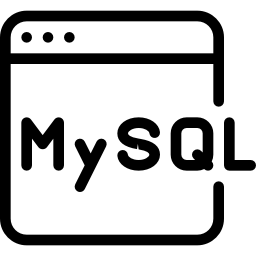 mysql Pixel Perfect Lineal ikona