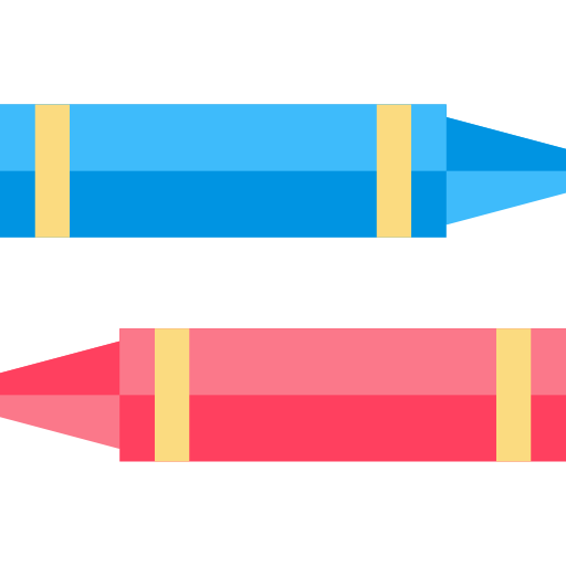 lápiz de color Basic Straight Flat icono