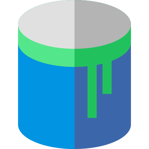 Paint bucket Basic Straight Flat icon