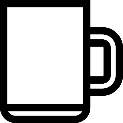 koffiekop Basic Straight Lineal icoon