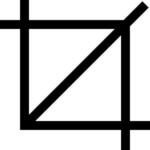 bijsnijden Basic Straight Lineal icoon