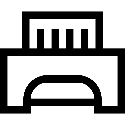 drukarka Basic Straight Lineal ikona