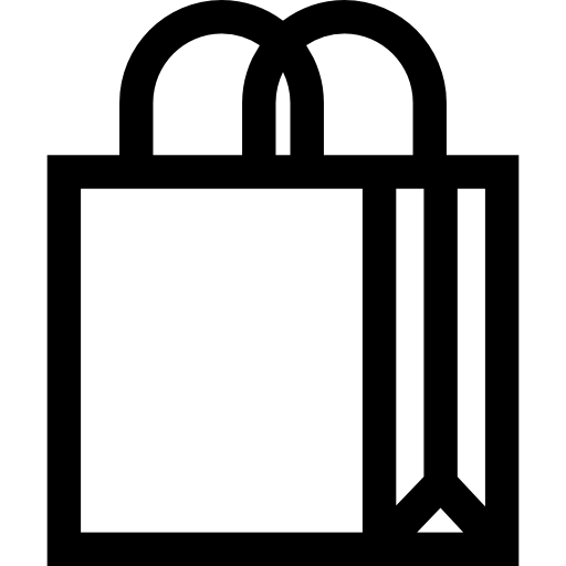 sac de courses Basic Straight Lineal Icône
