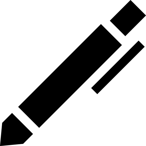 penna Basic Straight Filled icona