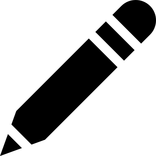 crayon Basic Straight Filled Icône