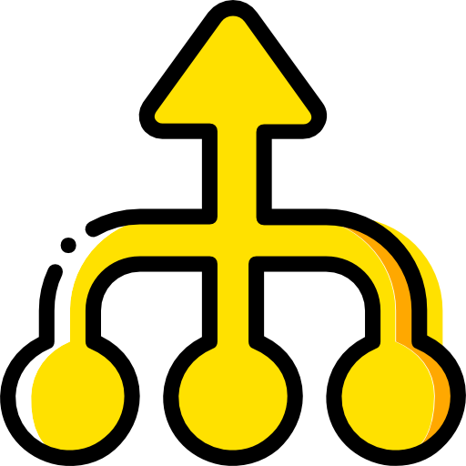 flèches Basic Miscellany Yellow Icône