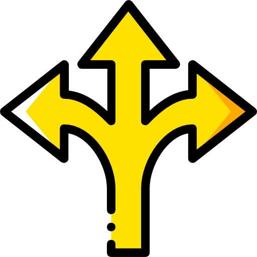 Three arrows Basic Miscellany Yellow icon