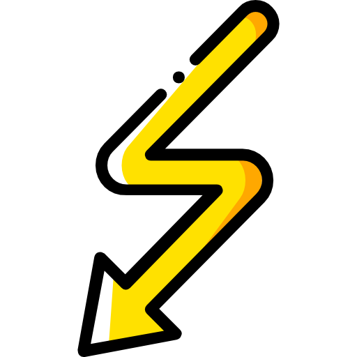 zakrzywiona strzała Basic Miscellany Yellow ikona