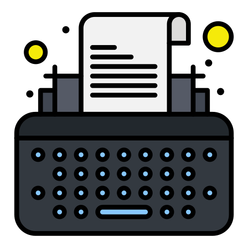 máquina de escrever Flatart Icons Lineal Color Ícone