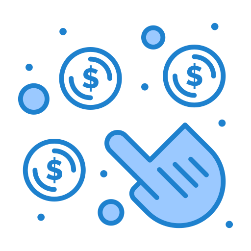 Click per pay Generic Blue icon