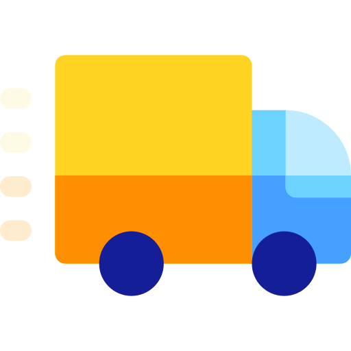 camion delle consegne Basic Rounded Flat icona