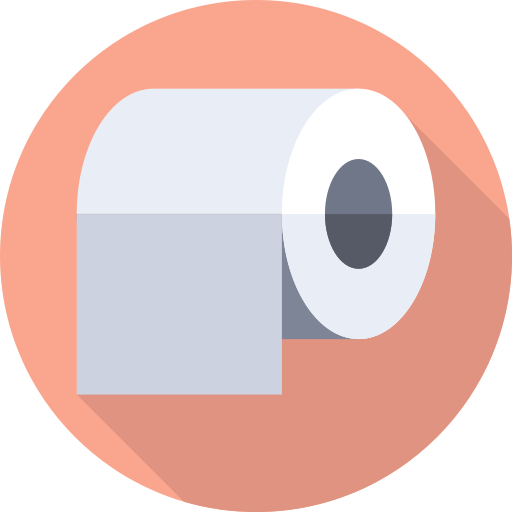 papel higienico Flat Circular Flat icono