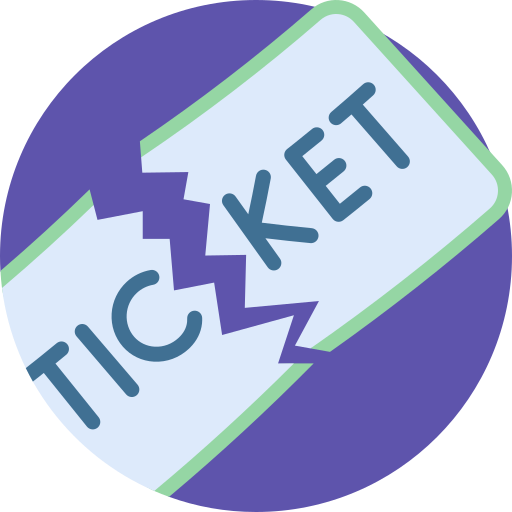 ticket Detailed Flat Circular Flat icoon