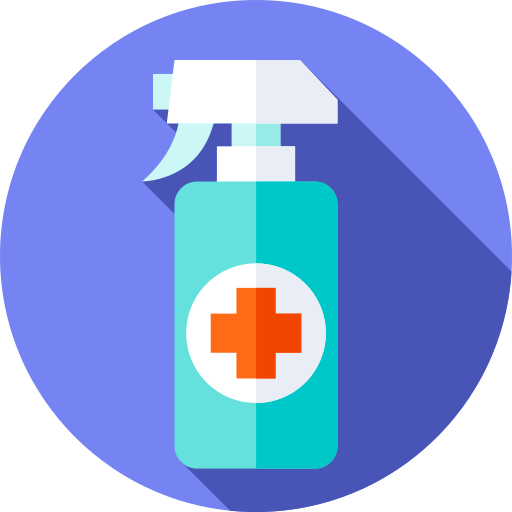 Hand sanitizer Flat Circular Flat icon