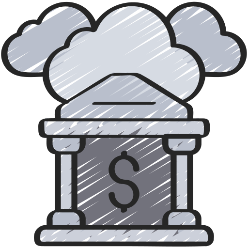 cloud banking Juicy Fish Sketchy icon