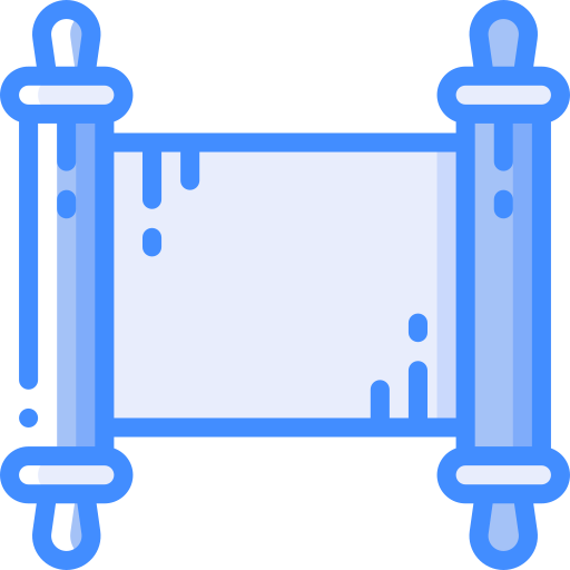 Scroll Basic Miscellany Blue icon