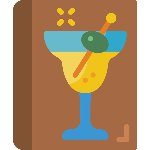 libro dei cocktail Basic Miscellany Flat icona