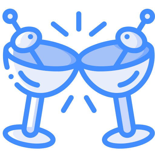 cocktails Basic Miscellany Blue icon