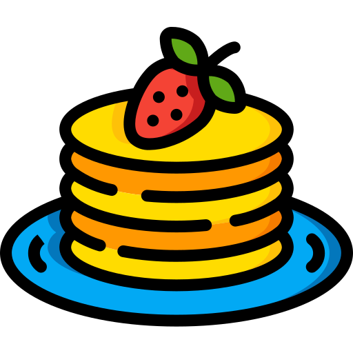 Pancakes Basic Miscellany Lineal Color icon