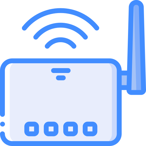 Wireless router Basic Miscellany Blue icon