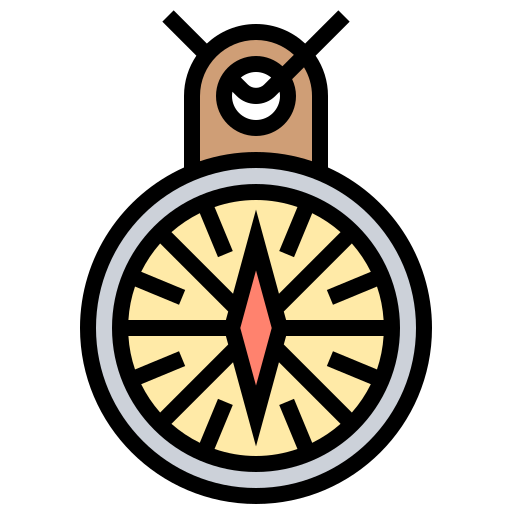 kompas Meticulous Lineal Color ikona