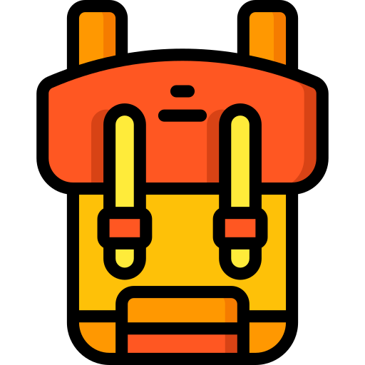 Backpack Basic Miscellany Lineal Color icon