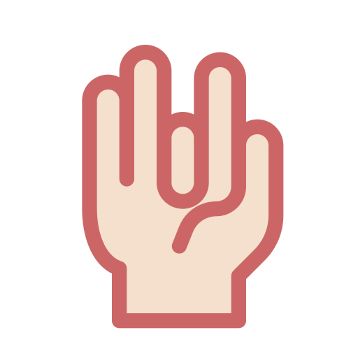 cuatro dedos Generic Outline Color icono